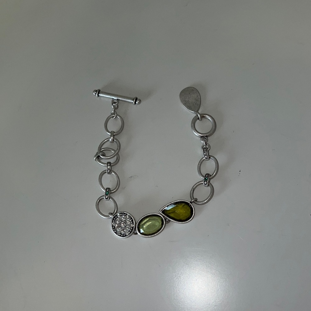 Lia Sophia Green Gem Bracelet